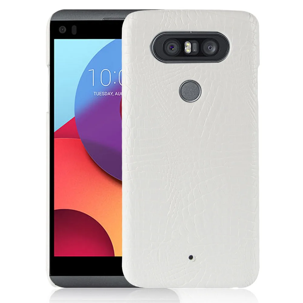 Роскошный кожаный чехол из крокодиловой кожи для LG Q8 с узором противоударный