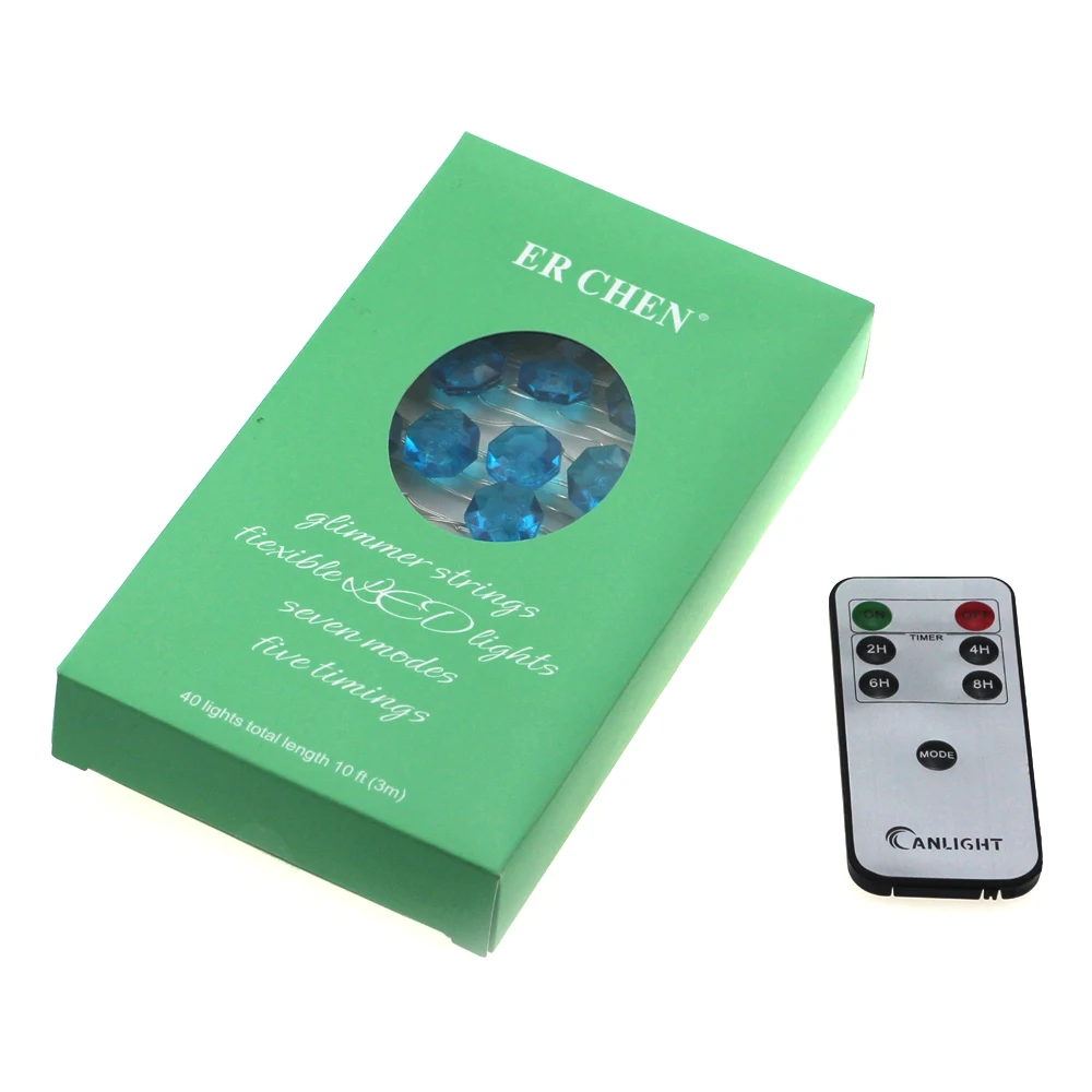 На батарейках 3 м 10 футов 40LED Сапфировая форма светодиодные гирлянды сказочные