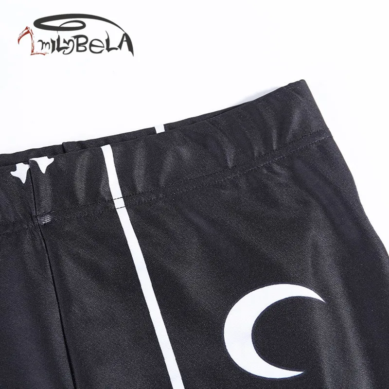 ImilyBela готические облегающие леггинсы с высокой талией сексуальные черные узкие
