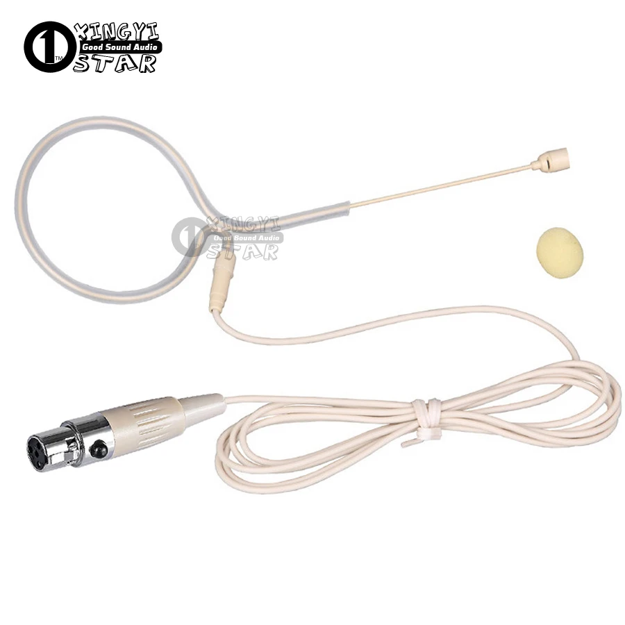 Мини Конденсаторный Микрофон XLR 4 контакта разъем TA4F бежевый|condenser microphone|microphone