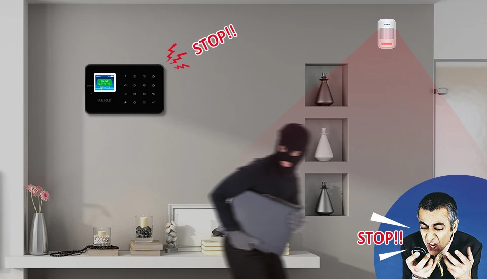 KERUI G18 домашняя сигнализация Беспроводная GSM система охранной сигнализации с детектором движения датчик охранной сигнализации Беспроводной магнитный дверной магнит