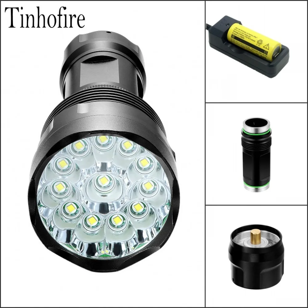 Tinhofire T3/t4/t5/t6/t7/t8/T9/t10/t11/T12 CREE T6 LED 4000-20000 лм фонарик светодиодный лампа с Батарея и