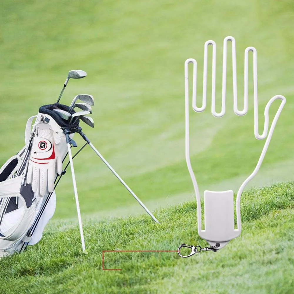 Guiseapue Golf Gloves Stretcher Golfer Tool Gear Plastic Holder Rack Dryer Hanger with strap | Спорт и развлечения