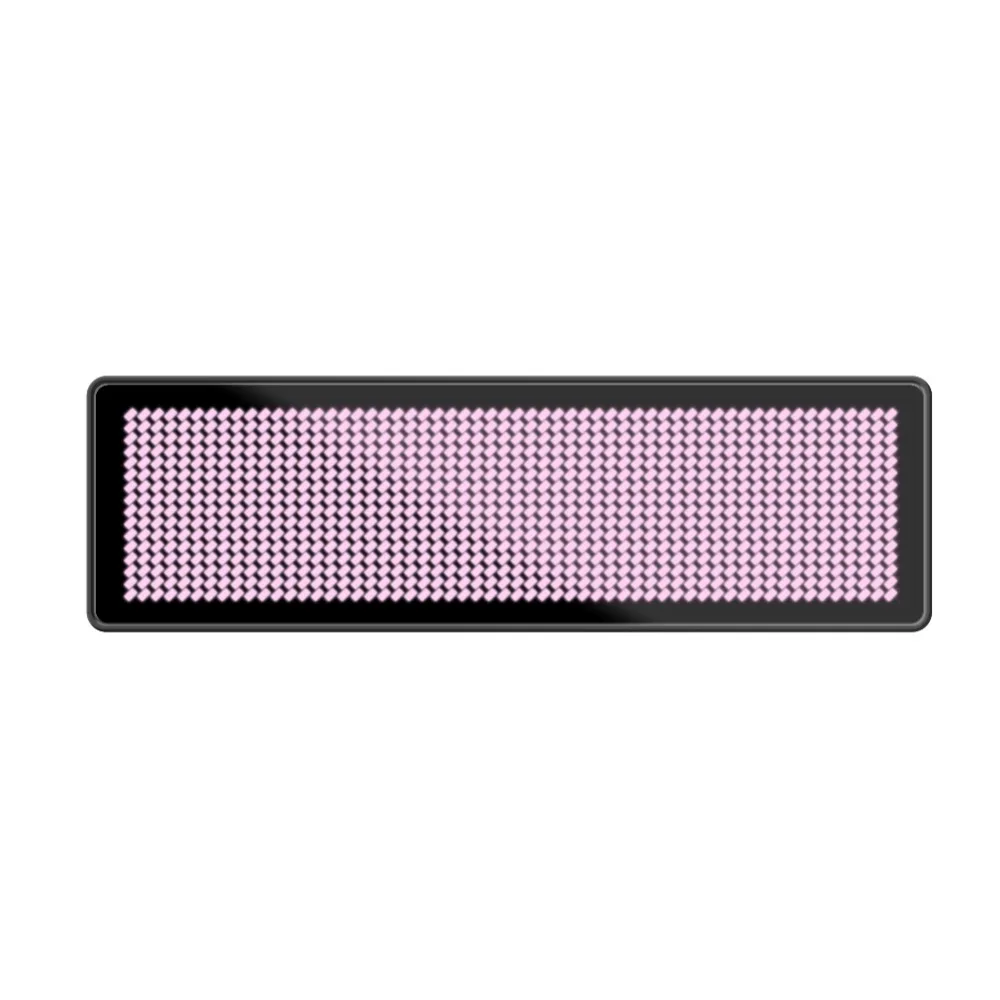 7 Colors Programmable Mini LED Digital Rechargeable Scrolling Name Message Tag Sign Adjustable 4 levels Brightness Chest Card