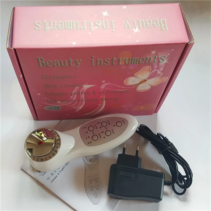 Новый цвет фотонный и ультразвуковой красивый портативный аппарат для ухода за