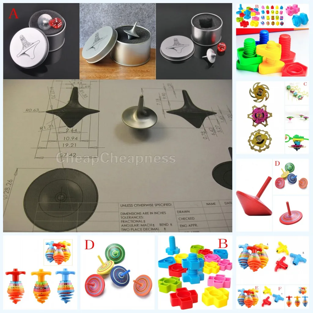 New Metal Gyro Great Accurate Silver Spinning Top Hot Movie Totem Print Spinning Top Birthday Gifts
