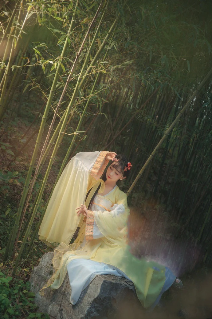 2 вида конструкций элегантный костюм феи Hanfu с длинным хвостом для ТВ Игры десять миль кустов персикового цвета Cos принцесса Sujin желтый