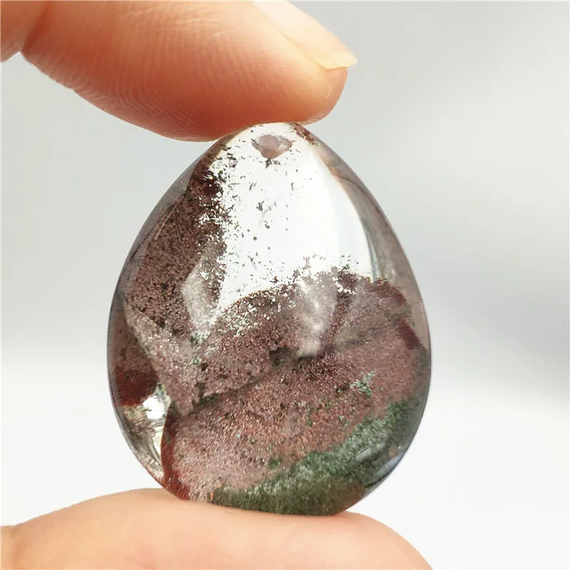 Натуральное зеленое фантомное ювелирное ожерелье из драгоценных камней кулон