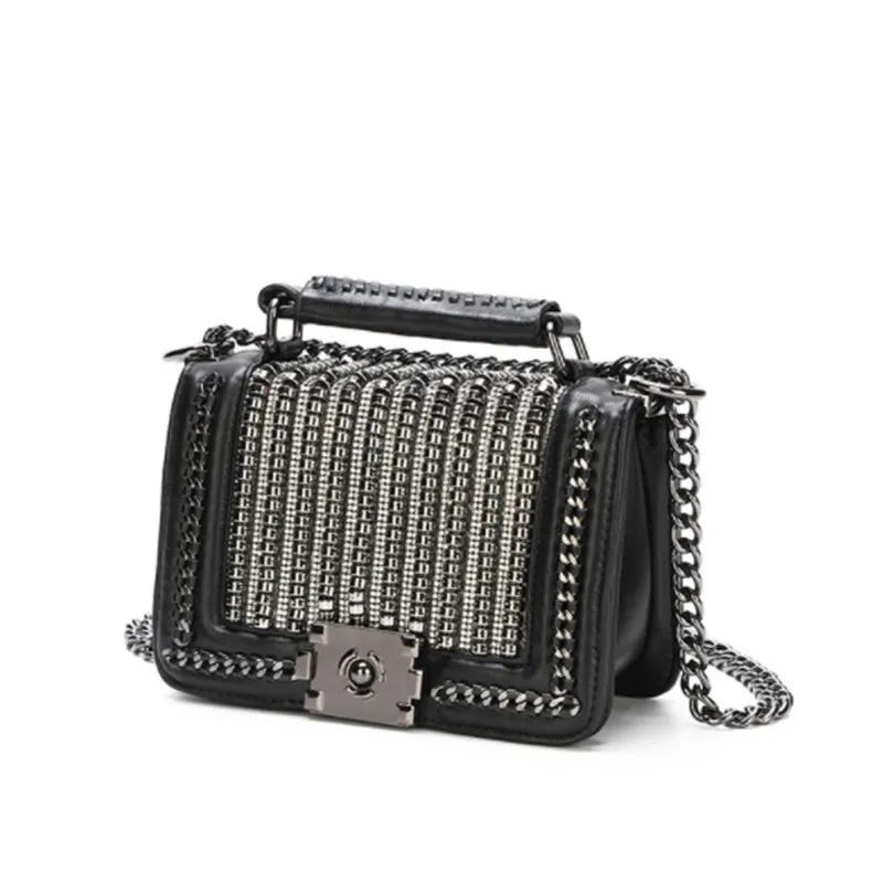 B0136 роскошные кожаные Для женщин сумки в стиле панк с заклепками Tote дизайнерские