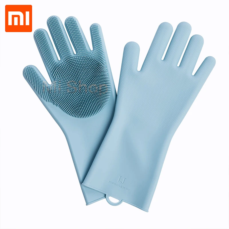 Силиконовые чистящие перчатки Xiaomi JORDAN & JUDY Magic кухонные с пеной и теплоизоляцией