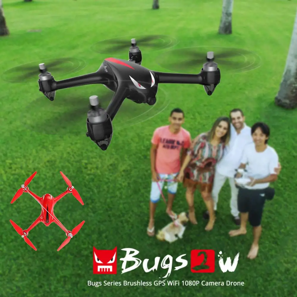 MJX B2W Bugs квадрокоптер мини Drone с Камера 1080 P HD 5GPS WI FI RC quadrupter