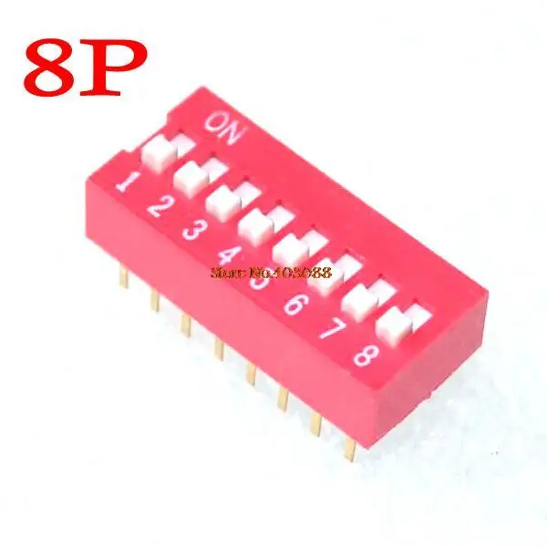 50 шт. 8 позиций P DIP-Switch 2 54 мм шаг ряда 16 контактов слайдер в наличии Быстрая