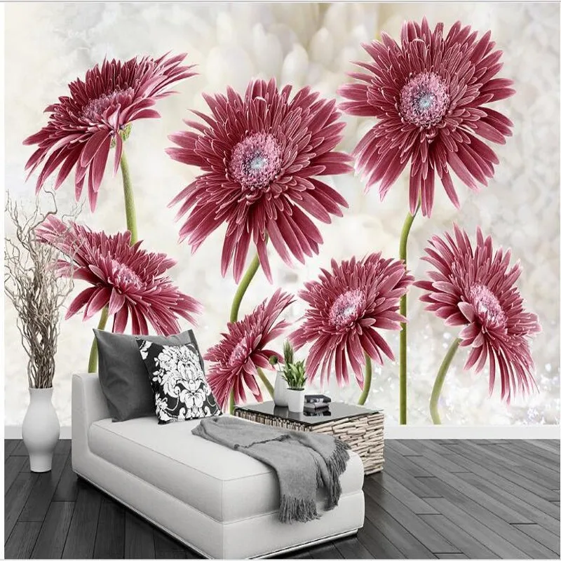 Beibehang пользовательский большой фрест современный простой Маргаритка свежий фон