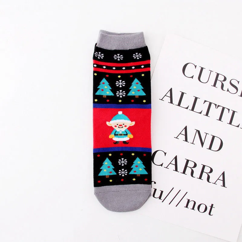 2017 новые стильные осенние рождественские женские носки для девочек в подарок