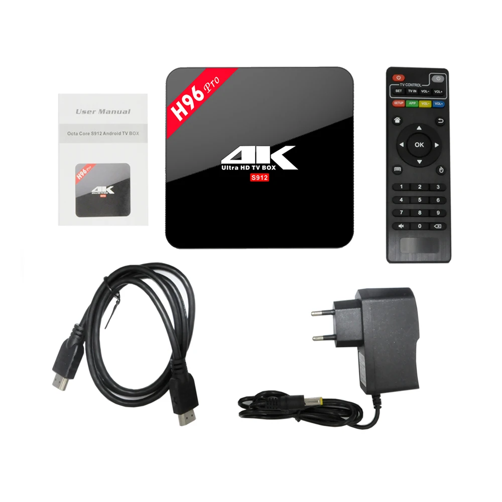 H96 PRO Smart ТВ Box Amlogic S912 Octa Mali T820MP3 GPU 3g/16G Android 7 1 2 4G/5 8 ГГц Wi Fi Bluetooth Декодер каналов