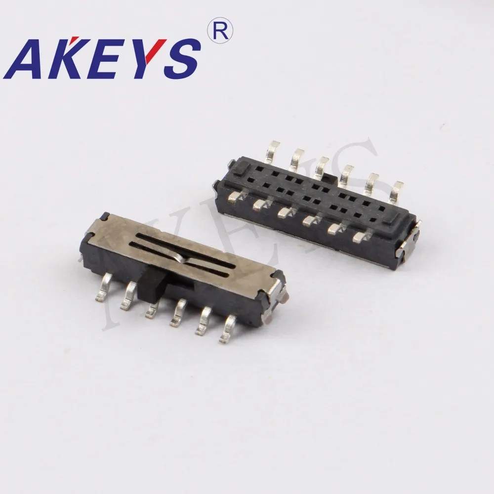 10 шт. планшетовый мини переключатель 4P2T SMT SMD 12 контактов 2 позиционные