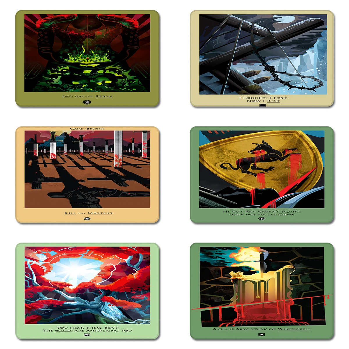 Игра престолов всегда художники природа резиновый коврик для мыши ноутбук