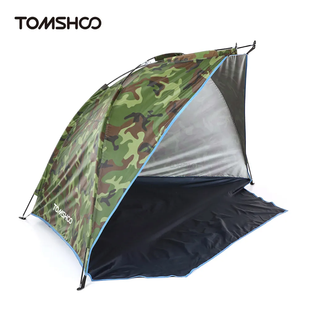 TOMSHOO, открытый пляжный тент, солнечный тент, 2 человека, крепкий, 170 т, полиэстер, тент для рыбалки, кемпинга, туризма, пикника, парка - Цвет: As picture CF