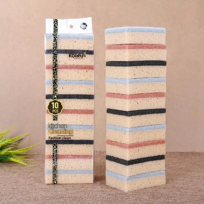 2 packs per set Kolifu 2 упаковки/набор моющая ткань, горшок, губка, очищающая кухонная кожа цвет KLF068 - Цвет: 2 packs per set