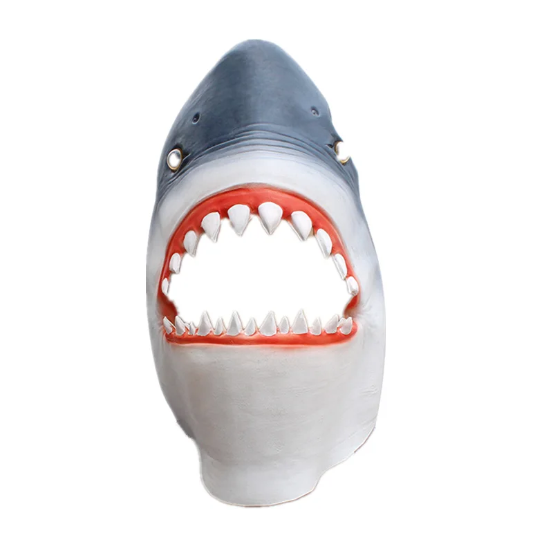 Большая белая акула челюсти Sharpedo маска чёртов Хэллоуин латекс полные маски ужас