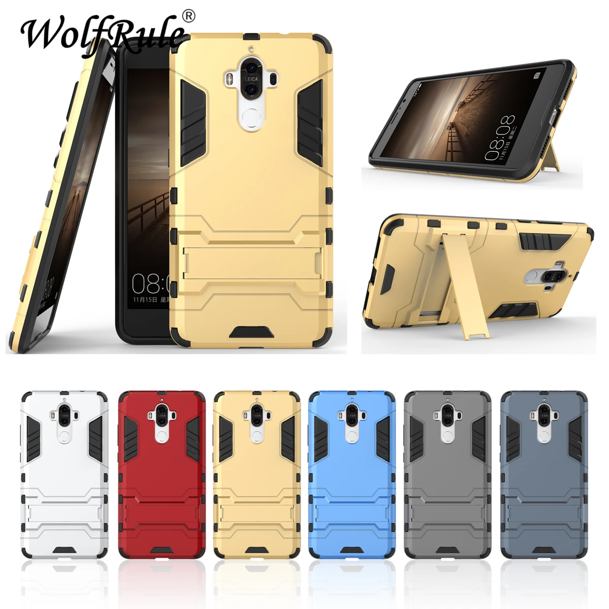 Чехол wolfrole для Huawei Mate 9 чехол силиконовый резиновый робот-броня Жесткий задней