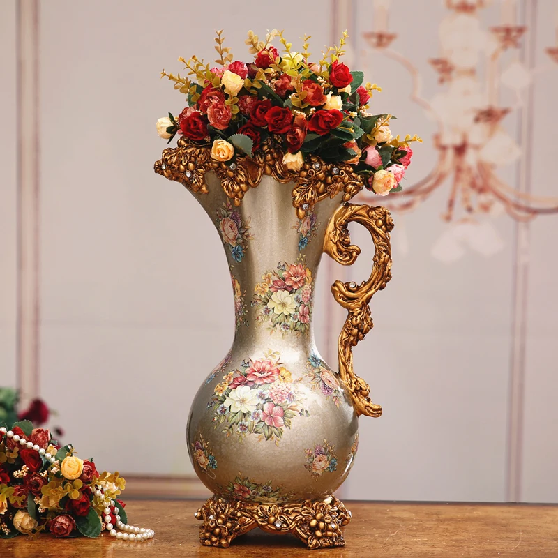 

Continental retro fashion jewelry Home Furnishing living room floor luxury villa decoration decoration vase