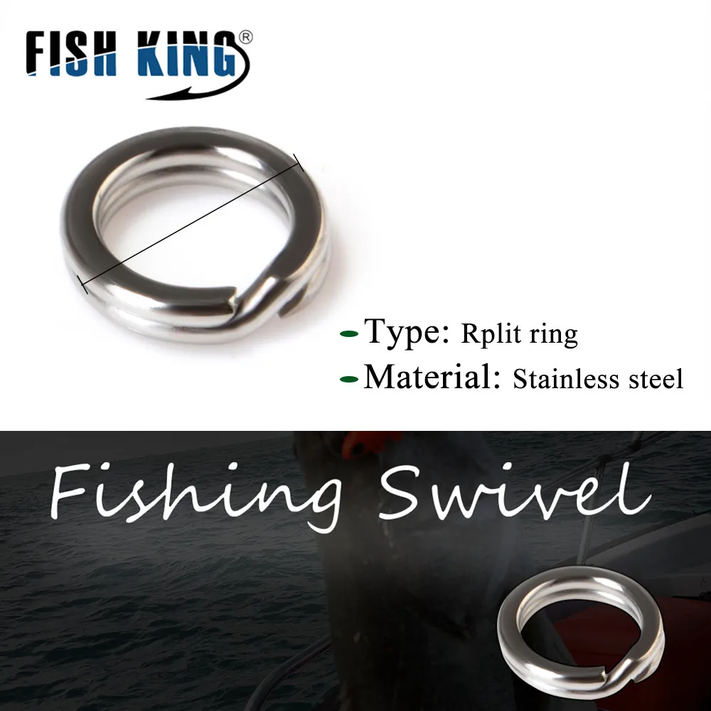 FISH KING 1 упаковка, нержавеющая сталь, рыболовное кольцо, Разъемный зажим, шарнирное соединение с двумя петлями, аксессуары для ловли карпа, инструменты
