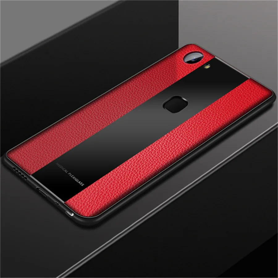For VIVO Y95 Y75 Y51 PU Leather Phone Cover Case vivo Y71 Y83 TPU Soft border glass Shockproof y85 y79 y97 |