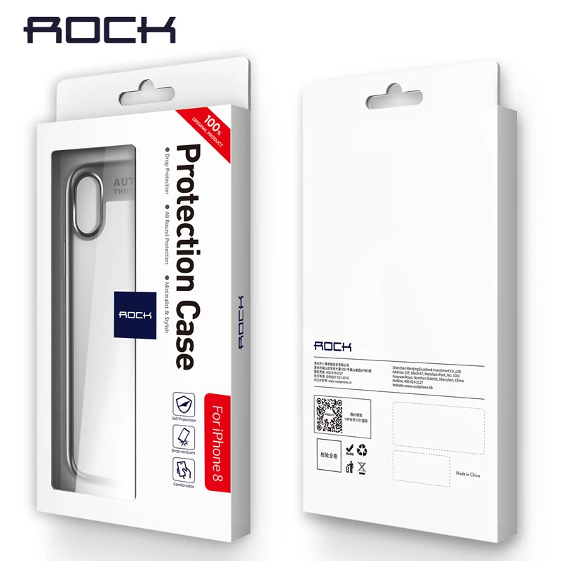 Для iPhone X случае рок ультра тонкий полный защитный ПК и ТПУ Силиконовые Гибридный