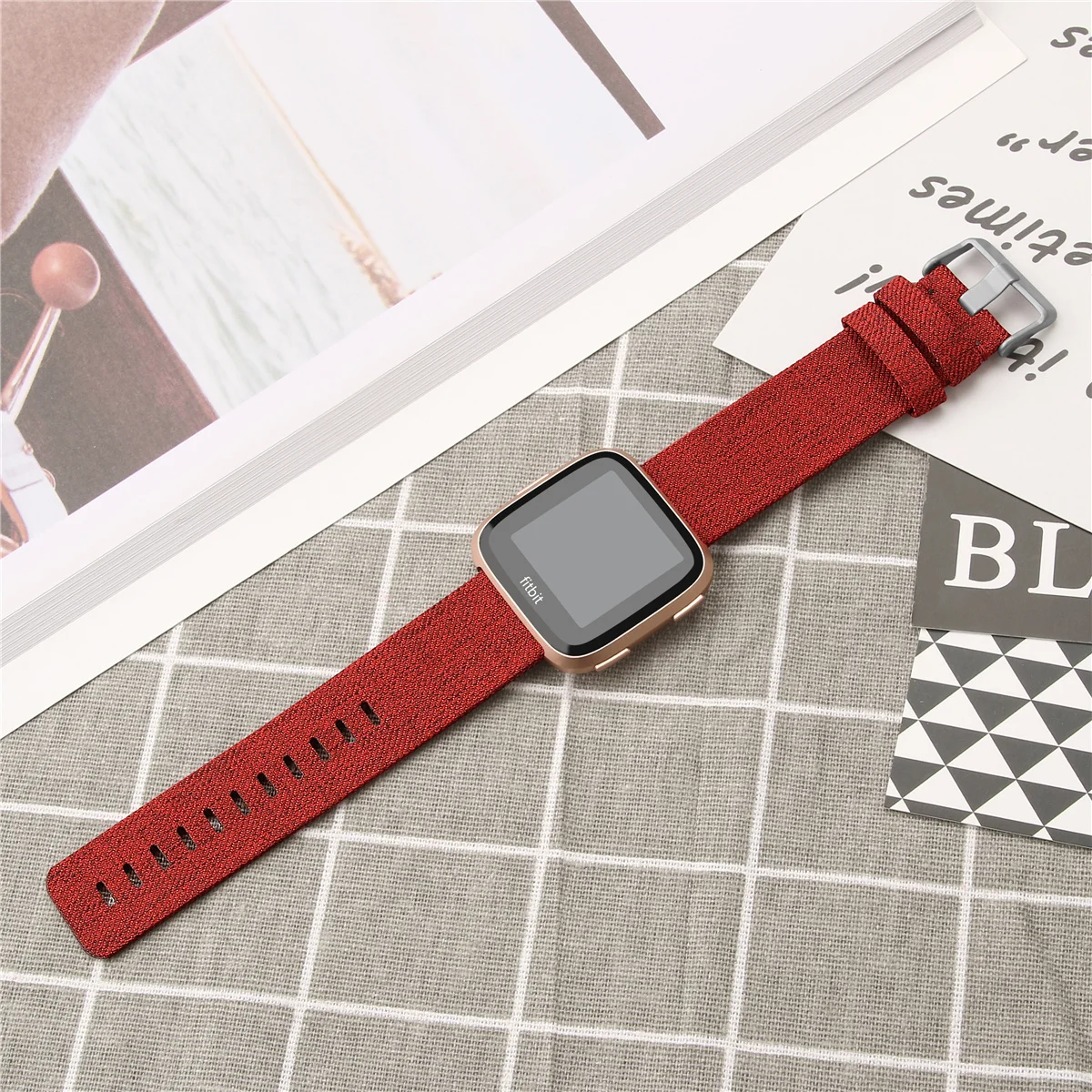 Ремешок для Fitbit Versa, ремешок из парусины, дышащий сменный Браслет для Fitbit Versa Lite Correa Fitbit Watch 64001