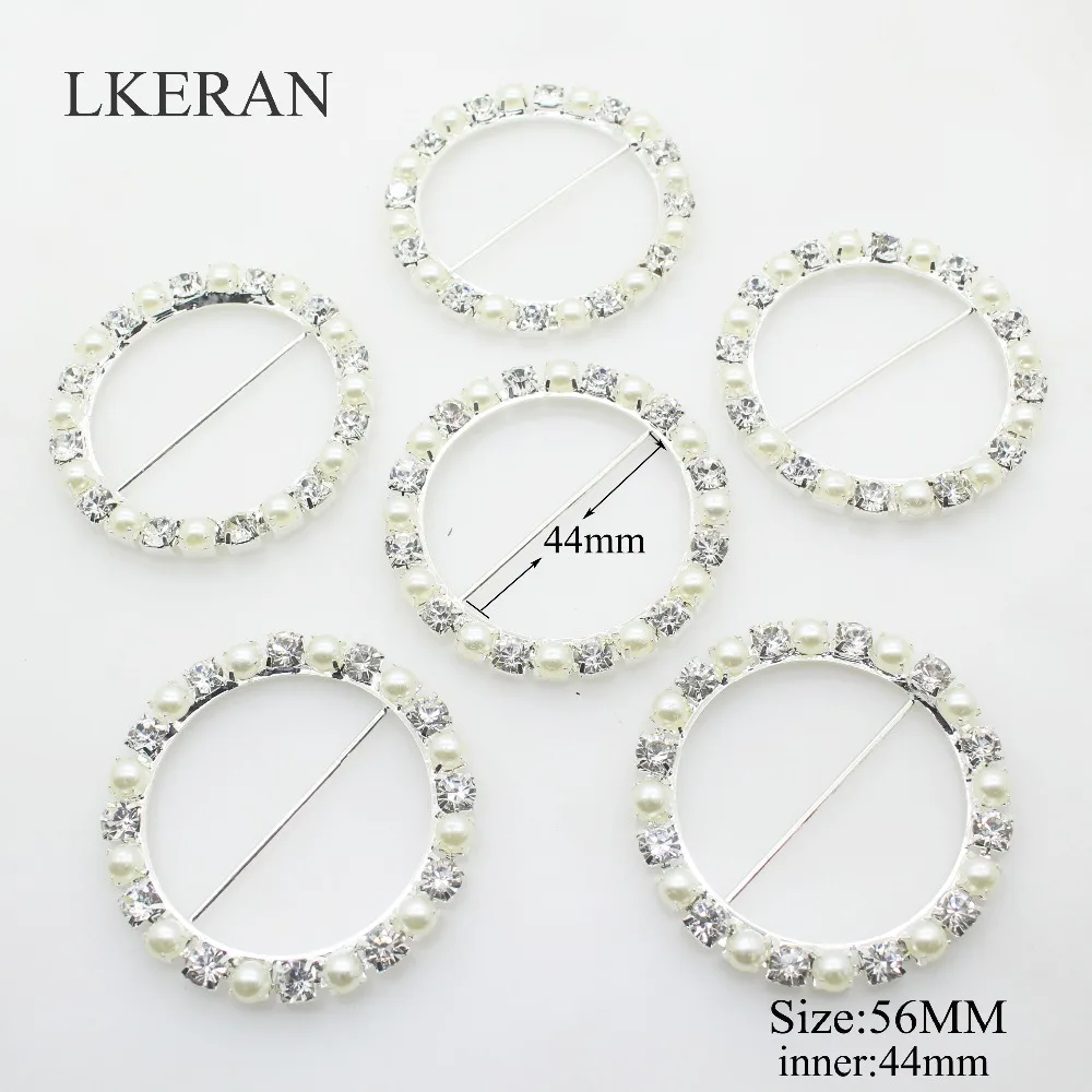 Новинка 5 шт./лот 56 мм круглые жемчужные пуговицы с кристаллами свадебные