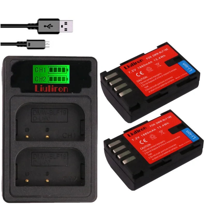 DMW-BLF19 DMW-BLF19E DMW BLF19PP DMW BLF19 BLF19E батарея+ ЖК-дисплей двойной зарядное устройство для Panasonic Lumix GH3 GH4 GH5 G9