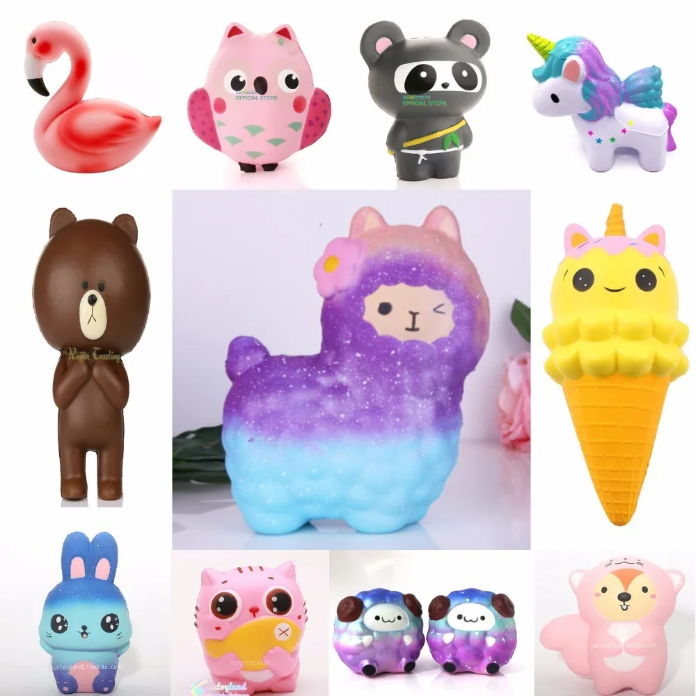 Kawaii Радуга овец кролик двойной уход за кожей лица мороженое лошадь Панда медведь