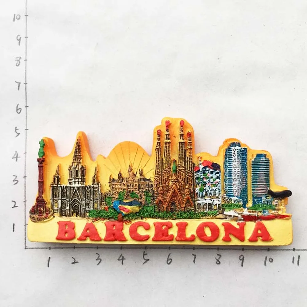 

BABELEMI Barcelona, Spain 3D Resin Fridge Magnets Tourist Souvenirs Refrigerator Magnetic Stickers Home Decortion