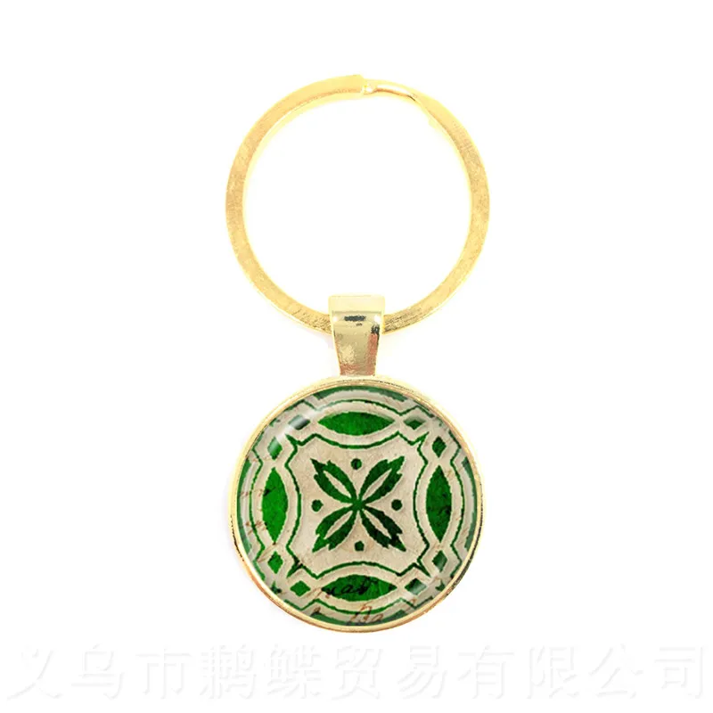 Celtic LOGO Keychains Sacred Geometry Jewelry OM Pendant Keyring Buddhism Yoga Mandala Glass Dome Key Chains | Украшения и