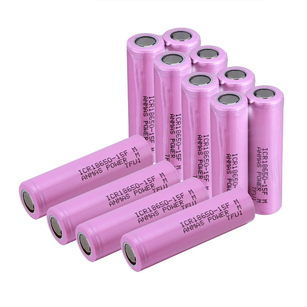 20 шт Anmas power 18650 1500mAh 3,7 V батарея высокого стока плоский верх ICR 15F Li-on Батареи
