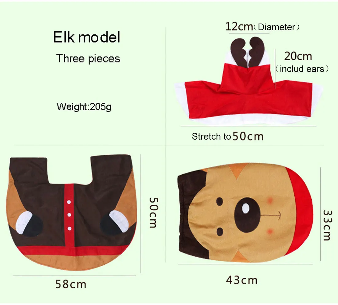 Новый бренд 3 шт./компл. ванная комната рождественское сиденье для унитаза