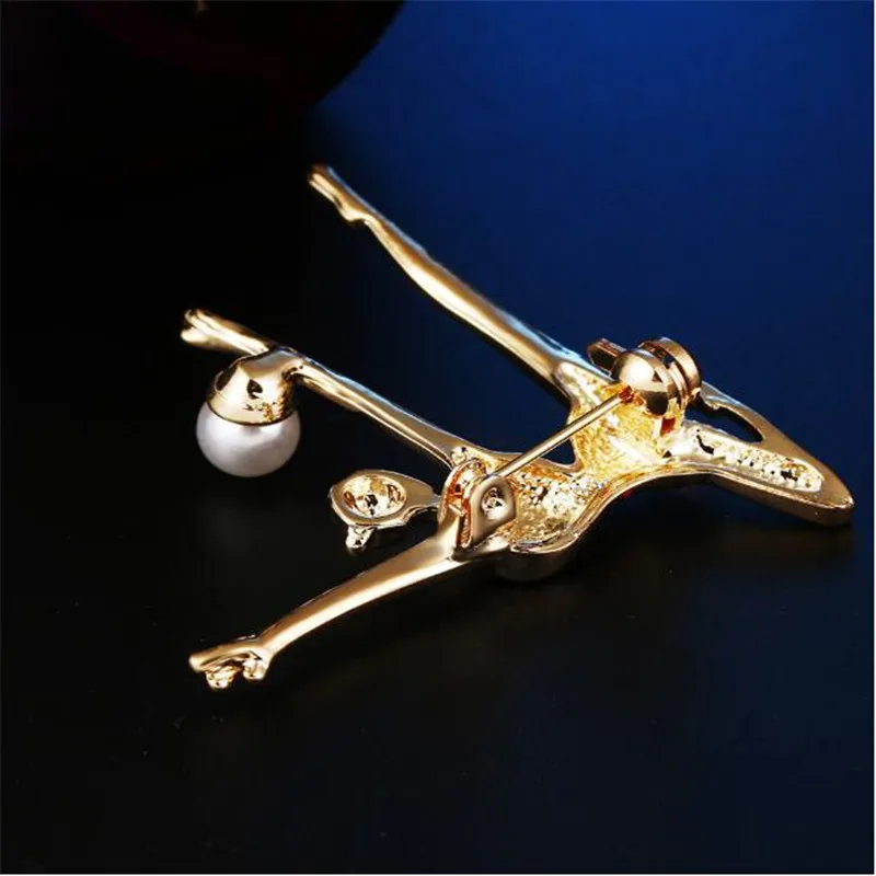 Модная жемчужная булавка брошь для женщин ювелирное изделие подарок эмаль