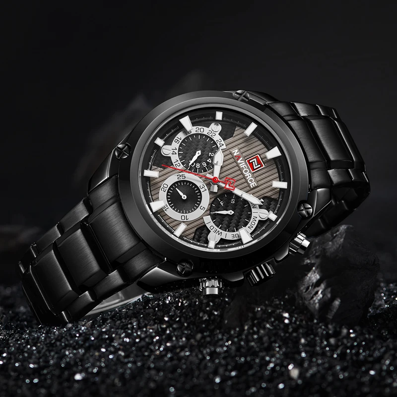 NAVIFORCE Fashion Casual Brand Waterproof Quartz Watch Men Military Stainless Steel Sports Watches Man Clock Relogio Masculino | Наручные
