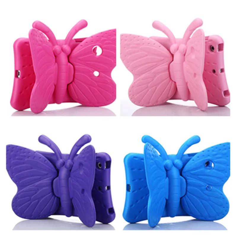 Kids Case For iPad Mini 2 3 4 5 Tablet Cover ipad mini 234 7.9&quotNon-toxic Cartoon Butterfly EVA Shockproof Stand Shell | Компьютеры и