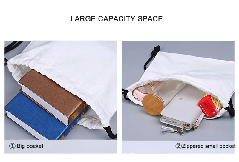 Zackpack, рюкзак на шнурке, Студенческая спортивная Хлопковая Сумка на шнурке, маленький рюкзак с принтом, индивидуальный логотип, DB33, Полиэстеровая сумка