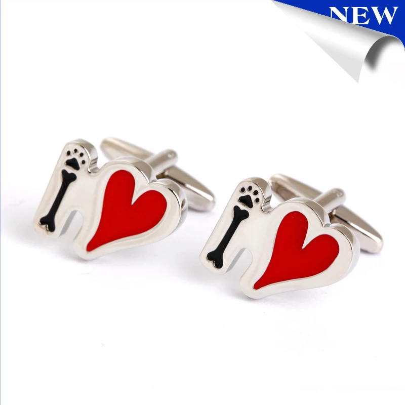 

I Love You Enamel Cufflinks For Men and Women's cuff