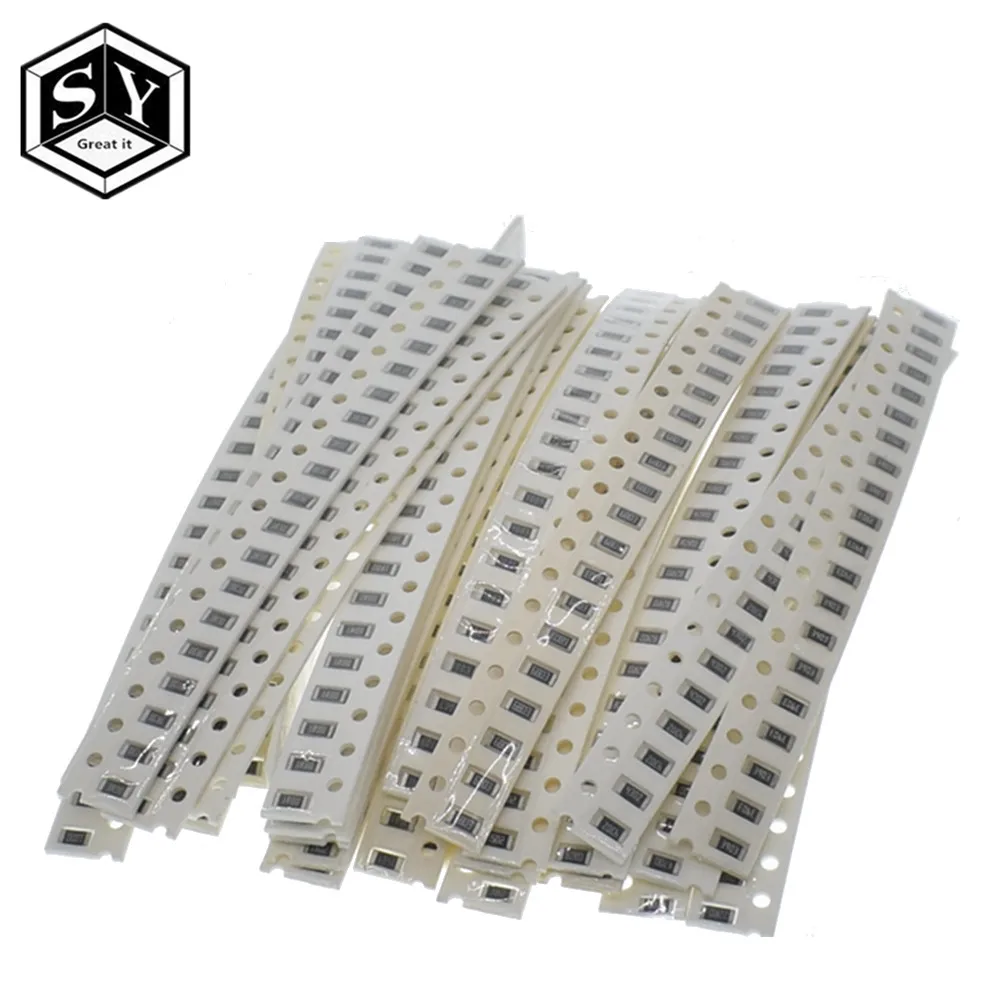 Great IT 0603 0805 1206 SMD резистор набор Ассорти Комплект 1ohm 1M Ом 1% 33valuesX 20 шт = 660