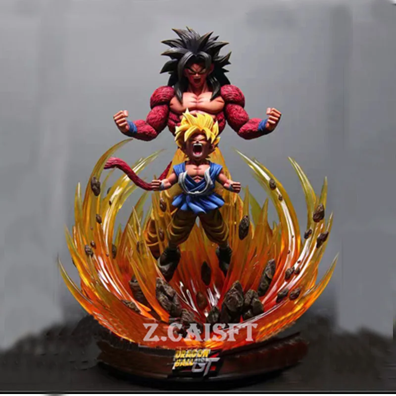 23,6" Статуя драконов Saiyan Son Goku бюст с светодиодный головой портрет анимационная фигурка GK Коллекционная модель игрушки 60 см коробка H37