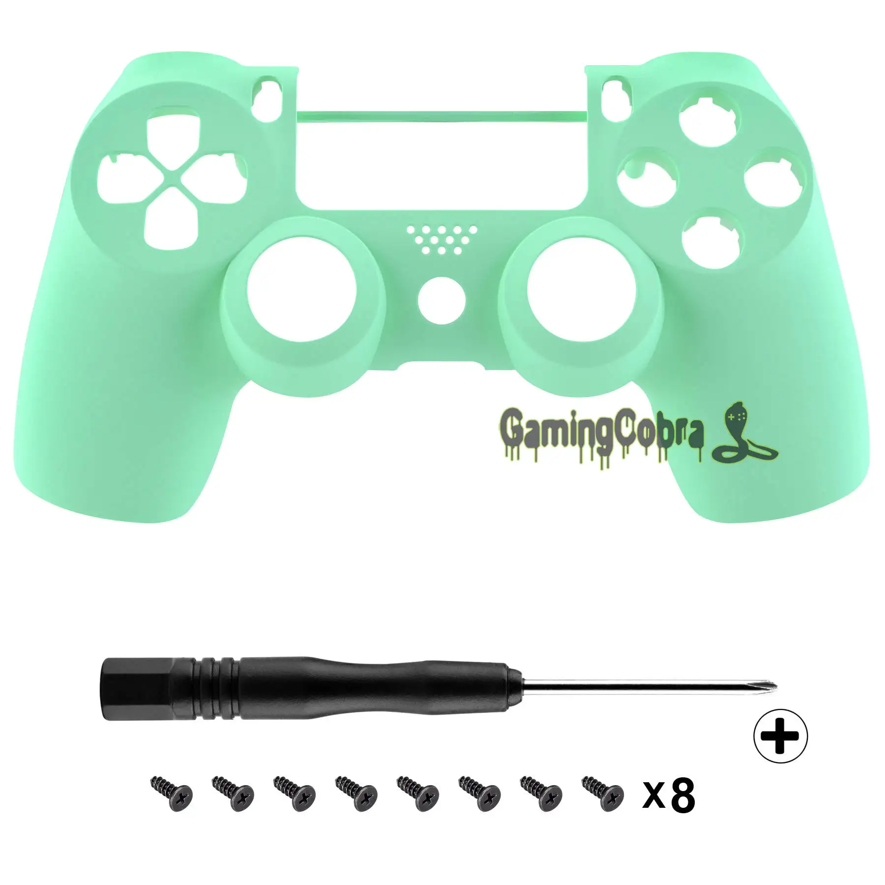 Mint Green Soft Touch задняя крышка передняя Корпус Оболочка Чехол запасного комплекта для PS4 тонкий поляризационный фильтр Pro контроллер JDM-040 JDM-050 JDM-055# SP4FX - Цвет: Mint Green