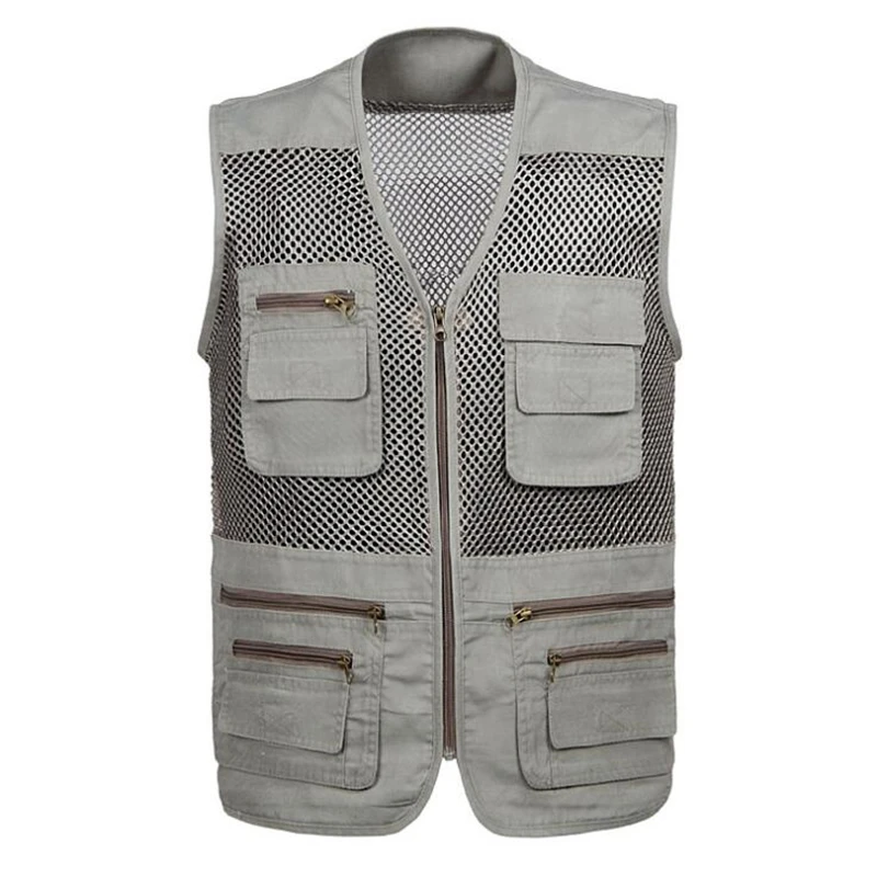 

Жилет сетчатый мужской, для улицы, большого размера, 3XL, 4XL