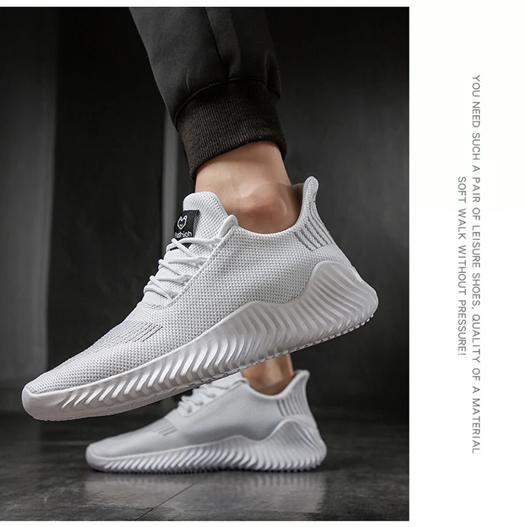Кроссовки мужские дышащие Flyknit мужские s Легкая спортивная обувь уличный большого размера Masculino Adulto поддержка прямой доставки 39-47