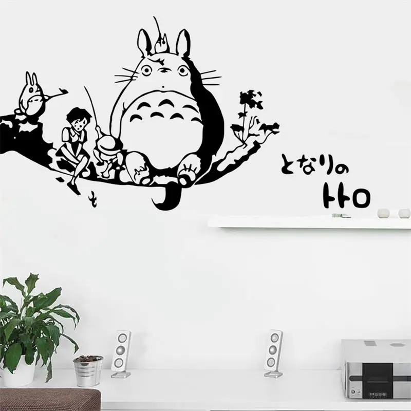 

Free Shipping Creative New DIY wall art Totoro wall stickers kids rooms home decoration wall decals living room