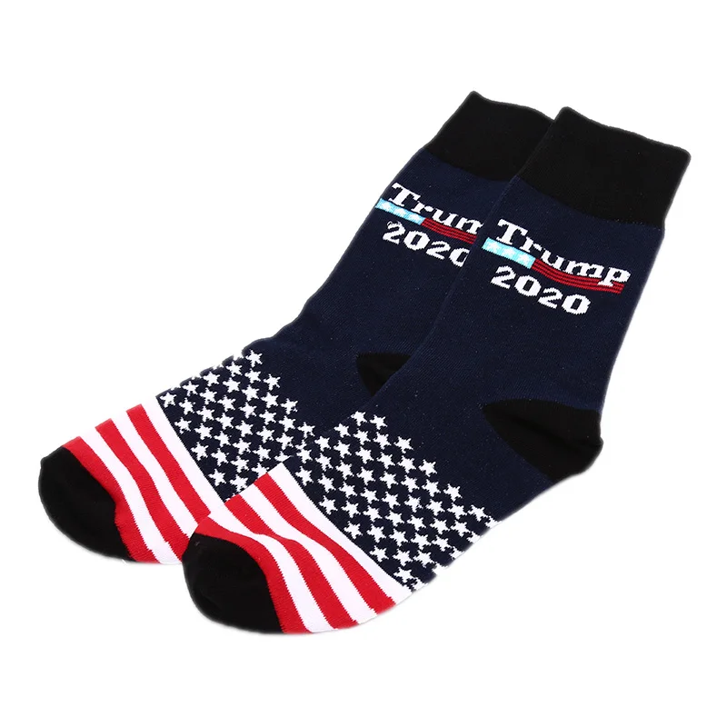 Носки мужские с рисунком национального флага Trump 2020 мягкие хлопковые