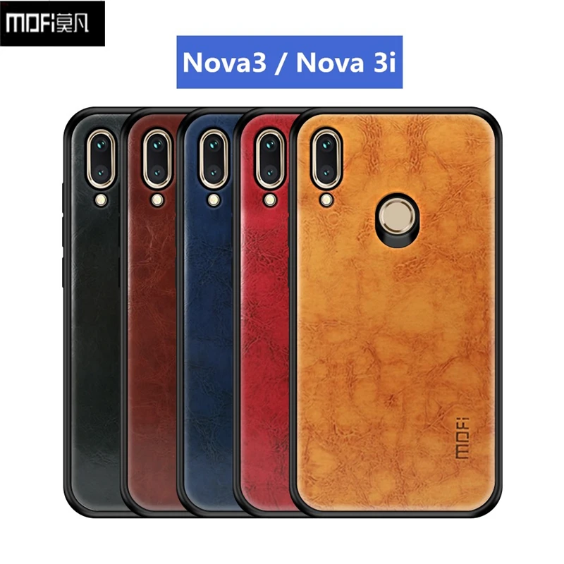 Роскошный чехол из искусственной кожи + ТПУ ПК чехлы для Huawei Nova 3 оригинальные